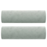Vidaxl Coussins décoratifs 2 ST 15x50 cm Gris clair en velours