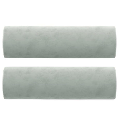 Vidaxl Coussins décoratifs 2 ST 15x50 cm Gris clair en velours