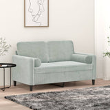 Vidaxl Coussins décoratifs 2 ST 15x50 cm Gris clair en velours