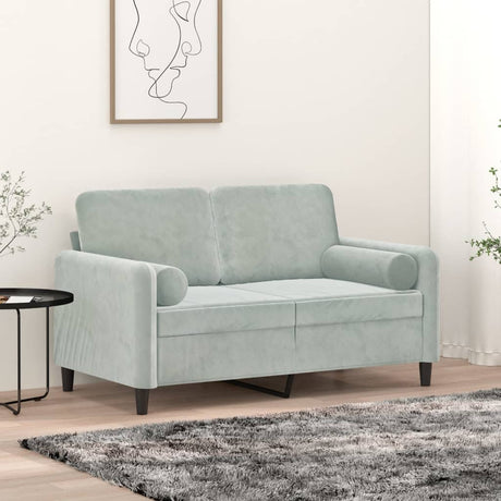 Vidaxl Coussins décoratifs 2 ST 15x50 cm Gris clair en velours