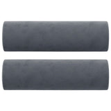 Vidaxl Coussins décoratifs 2 ST 15x50 cm en velours gris foncé