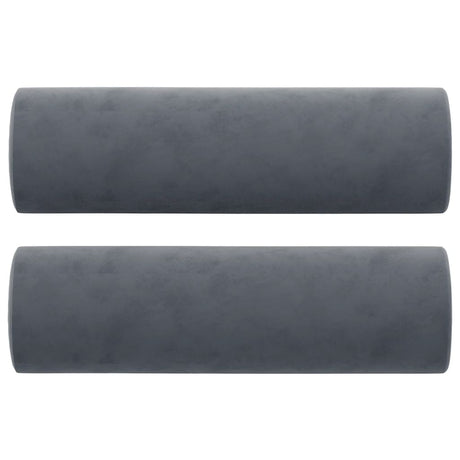Vidaxl Coussins décoratifs 2 ST 15x50 cm en velours gris foncé