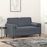 Vidaxl Coussins décoratifs 2 ST 15x50 cm en velours gris foncé