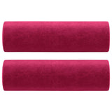 Vidaxl Coussins décoratifs 2 ST 15x50 cm Velvet Wine rouge
