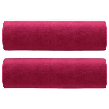 Vidaxl Coussins décoratifs 2 ST 15x50 cm Velvet Wine rouge