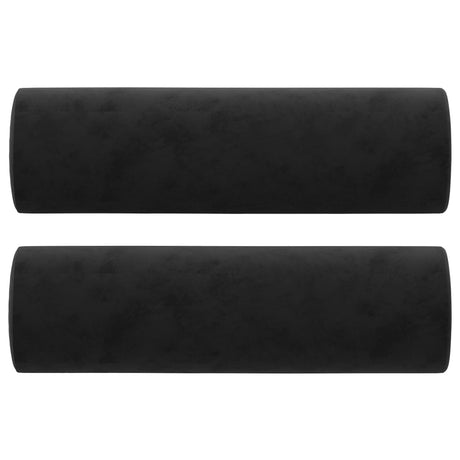Vidaxl Coussins décoratifs 2 ST 15x50 cm Velvet noir