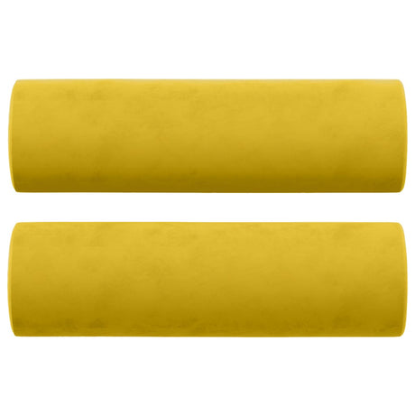 Vidaxl Coussins décoratifs 2 ST 15x50 cm Velvet Jaune
