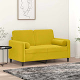 Vidaxl Coussins décoratifs 2 ST 15x50 cm Velvet Jaune