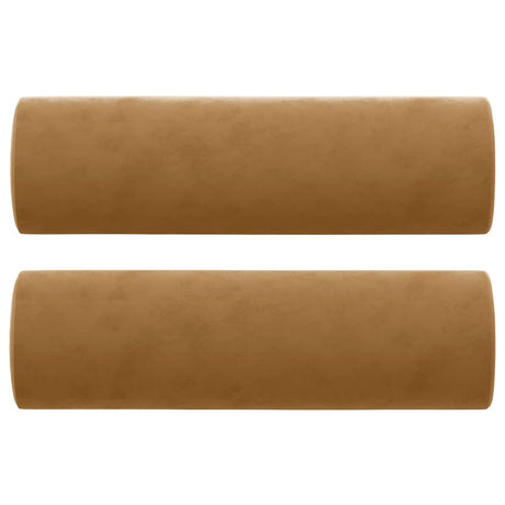 Vidaxl Coussins décoratifs 2 ST 15x50 cm Brown en velours