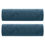 Vidaxl Coussins décoratifs 2 ST 15x50 cm Bleu en velours