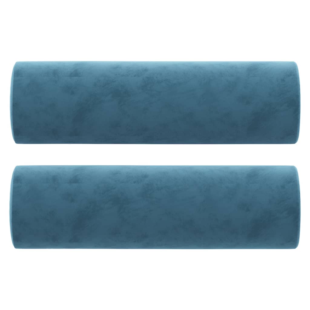 Vidaxl sierkussens 2 st 15x50 cm fluweel blauw