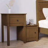 Vidaxl nachtkastje 79,5x38x65,5 cm massief grenenhout honingbruin