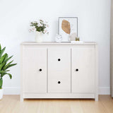 Vidaxl dressoir 100x35x74 cm massief grenenhout wit