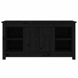 Vidaxl tv-meubel 103x36,5x52 cm massief grenenhout zwart