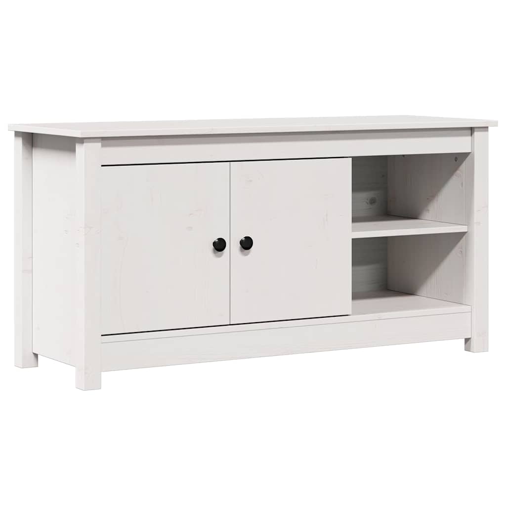 Vidaxl tv-meubel 103x36,5x52 cm massief grenenhout wit