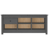 Armoire à chaussures Vidaxl 110x38x45,5 cm en pin massif gris