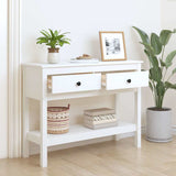 Vidaxl wandtafel 100x35x75 cm massief grenenhout wit