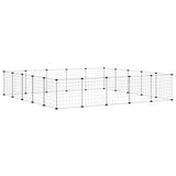 VidaXL cage pour animaux de compagnie avec porte 20 panneaux 35x35 cm acier noir