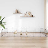 Vidaxxl cage pour animaux avec porte 28 panneaux 35x35 cm acier noir