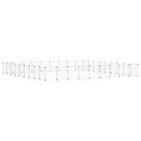 Vidaxl Petts Cage avec porte 36 panneaux 35x35 cm en acier noir