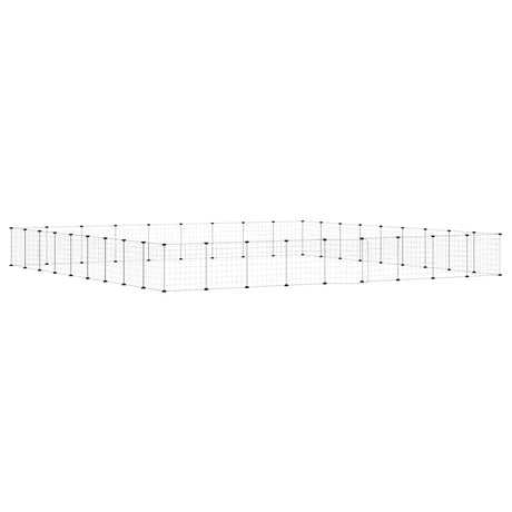 Vidaxl Petts Cage avec porte 36 panneaux 35x35 cm en acier noir