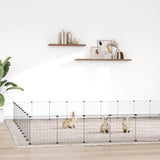 Vidaxl Petts Cage avec porte 36 panneaux 35x35 cm en acier noir