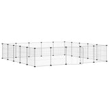 VidaXL cage pour animaux de compagnie avec porte 20 panneaux 35x35 cm acier noir