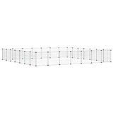 Vidaxxl cage pour animaux avec porte 28 panneaux 35x35 cm acier noir