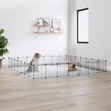 VidaXL Pets Cage With Door 28 Panels 35x35 Cm Steel Black