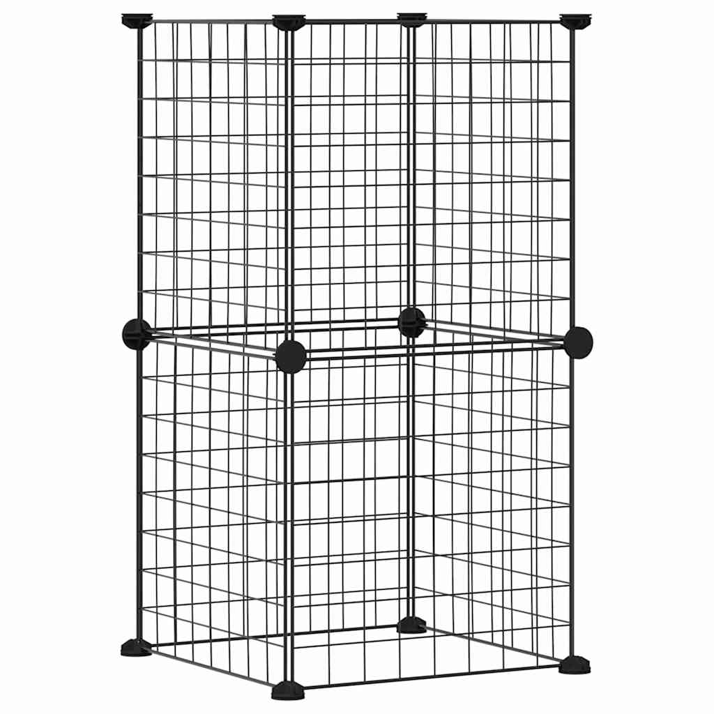 Vidaxl Pets Cage con 8 paneles 35x35 cm de acero negro