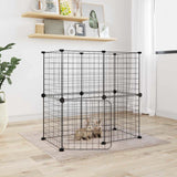 Vidaxl Pets Cage con puerta 12 paneles 35x35 cm de acero negro