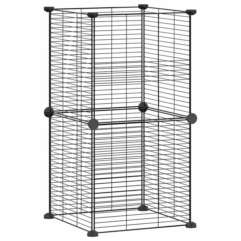 Vidaxl Pets Cage with 8 panels 35x35 cm steel black