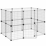 VidaXL cage pour animaux de compagnie avec porte 20 panneaux 35x35 cm acier noir
