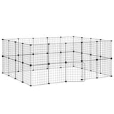 Vidaxxl cage pour animaux avec porte 36 panneaux 35x35 cm acier noir
