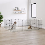 Vidaxl Pets Cage con puerta 52 paneles 35x35 cm de acero negro