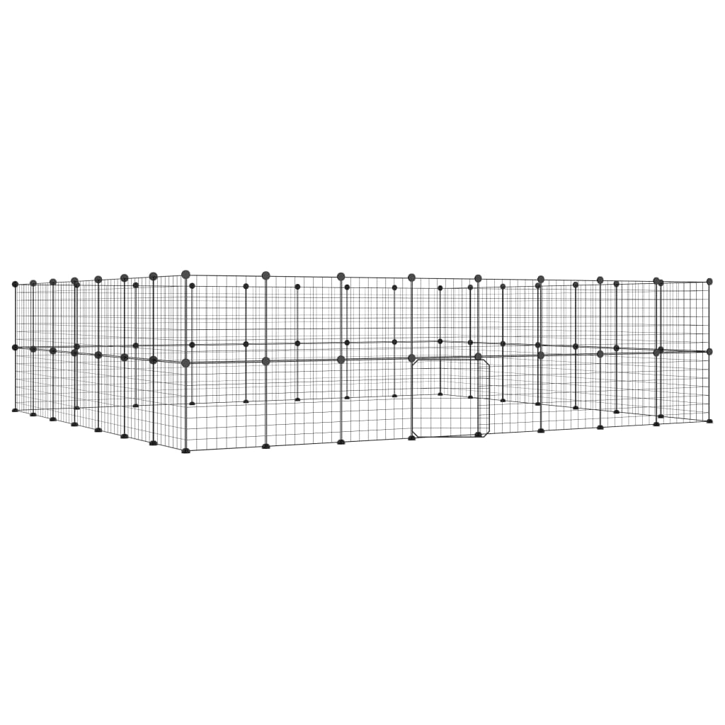 Vidaxl Hausdéier Käfeg mat Dier 60 Panels 35x35 cm Stol Black