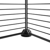 Vidaxl Petts Cage avec porte 36 panneaux 35x35 cm en acier noir