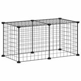 Cage Vidaxl pour animaux de compagnie avec 8 panneaux 35x35 cm en acier noir