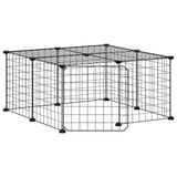 Vidaxl Pets Cage con puerta 12 paneles 35x35 cm de acero negro