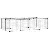 VidaXL cage pour animaux de compagnie avec porte 20 panneaux 35x35 cm acier noir