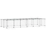 Vidaxxl cage pour animaux avec porte 28 panneaux 35x35 cm acier noir