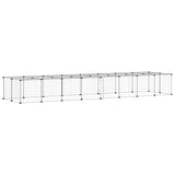Vidaxxl cage pour animaux avec porte 36 panneaux 35x35 cm acier noir