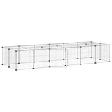 Vidaxxl cage pour animaux avec porte 28 panneaux 35x35 cm acier noir