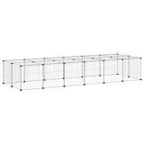 Vidaxxl cage pour animaux avec porte 28 panneaux 35x35 cm acier noir