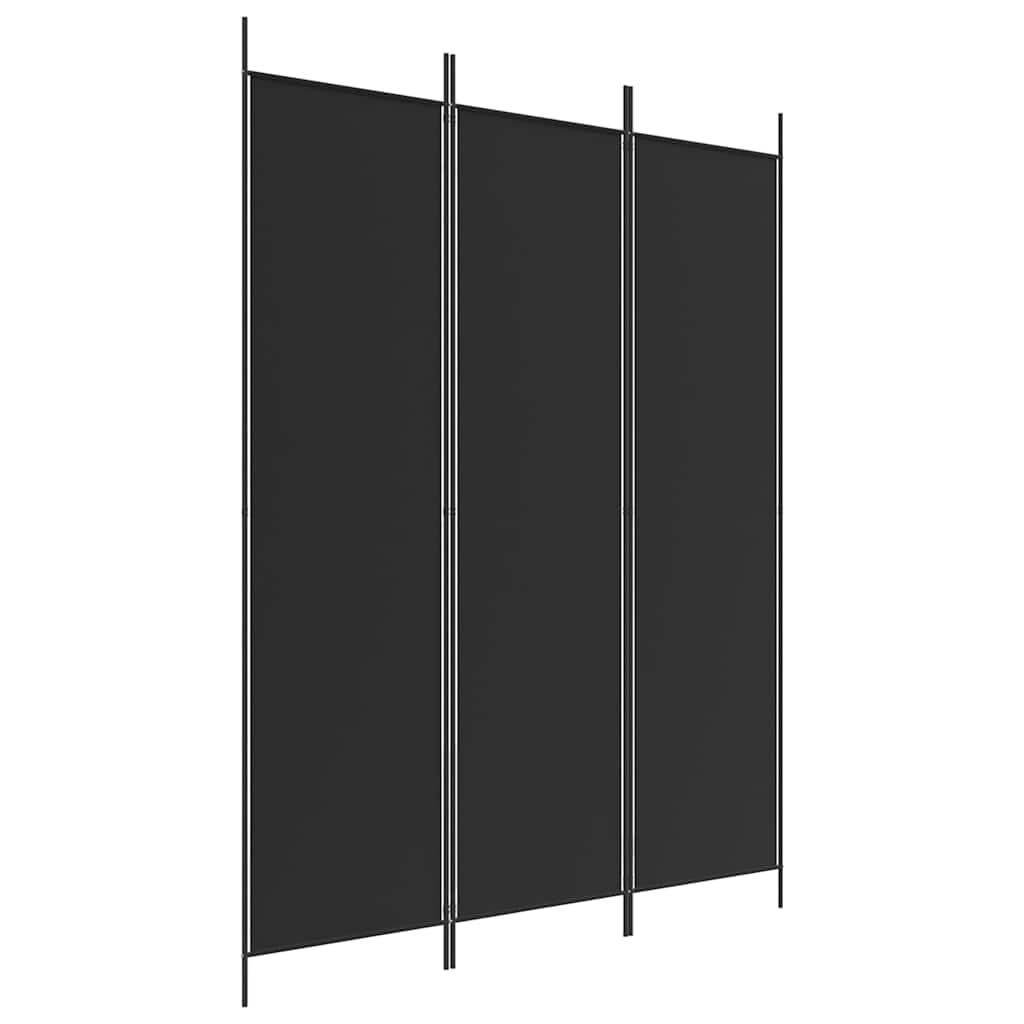 Vidaxl kamerscherm met 3 panelen 150x200 cm stof zwart