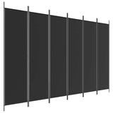 Vidaxl kamerscherm met 6 panelen 300x200 cm stof zwart