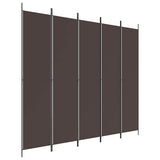 Vidaxl kamerscherm met 5 panelen 250x220 cm stof bruin