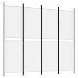 Vidaxl kamerscherm met 4 panelen 200x180 cm stof wit