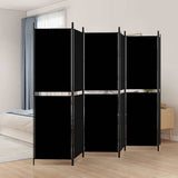 Vidaxl kamerscherm met 6 panelen 300x180 cm stof zwart