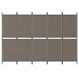 Vidaxl kamerscherm met 5 panelen 300x200 cm stof antracietkleurig